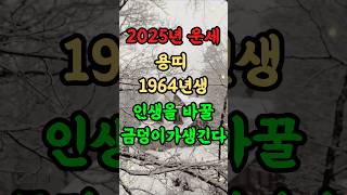 [2025년 을사년 용띠운세] 용띠 1964년생 인생을 바꿀 금덩이가 생긴다.