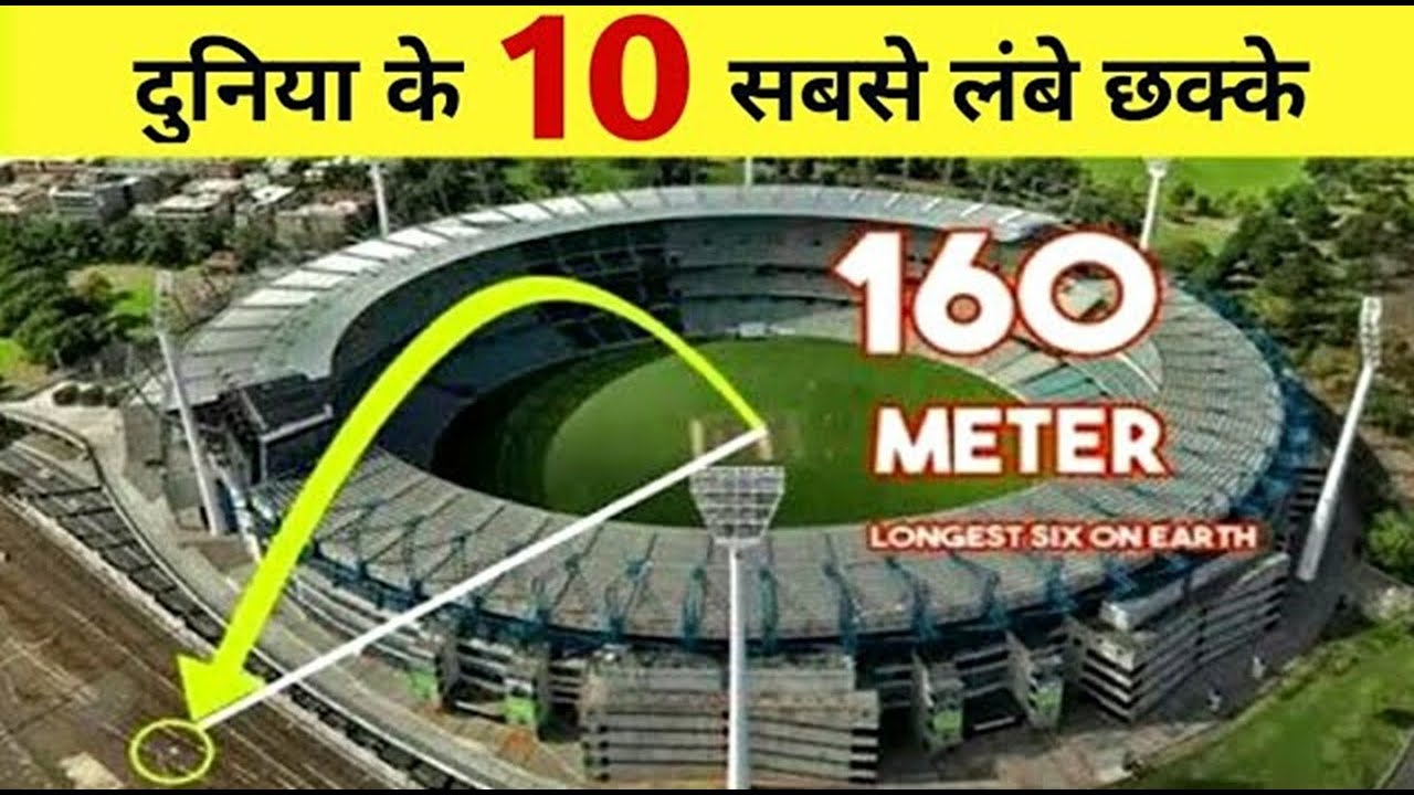 Top 10 Biggest and Longest Sixes in Cricket History - YouTube