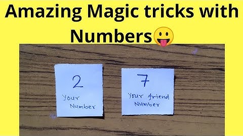 Amazing Math magic tricks with Numbers between 0 to10- math magic with numbers - Number magic tricks