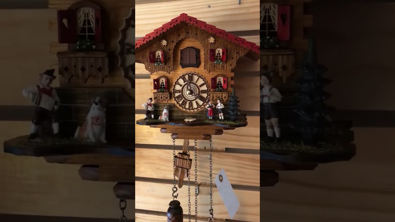 Trenkle quartz chalet cuckoo clock Bavarian dancers | THE CUCKOO HAUS | SINGAPORE