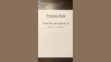 Product Rule: Find the derivative of f(x) = x sin(x)