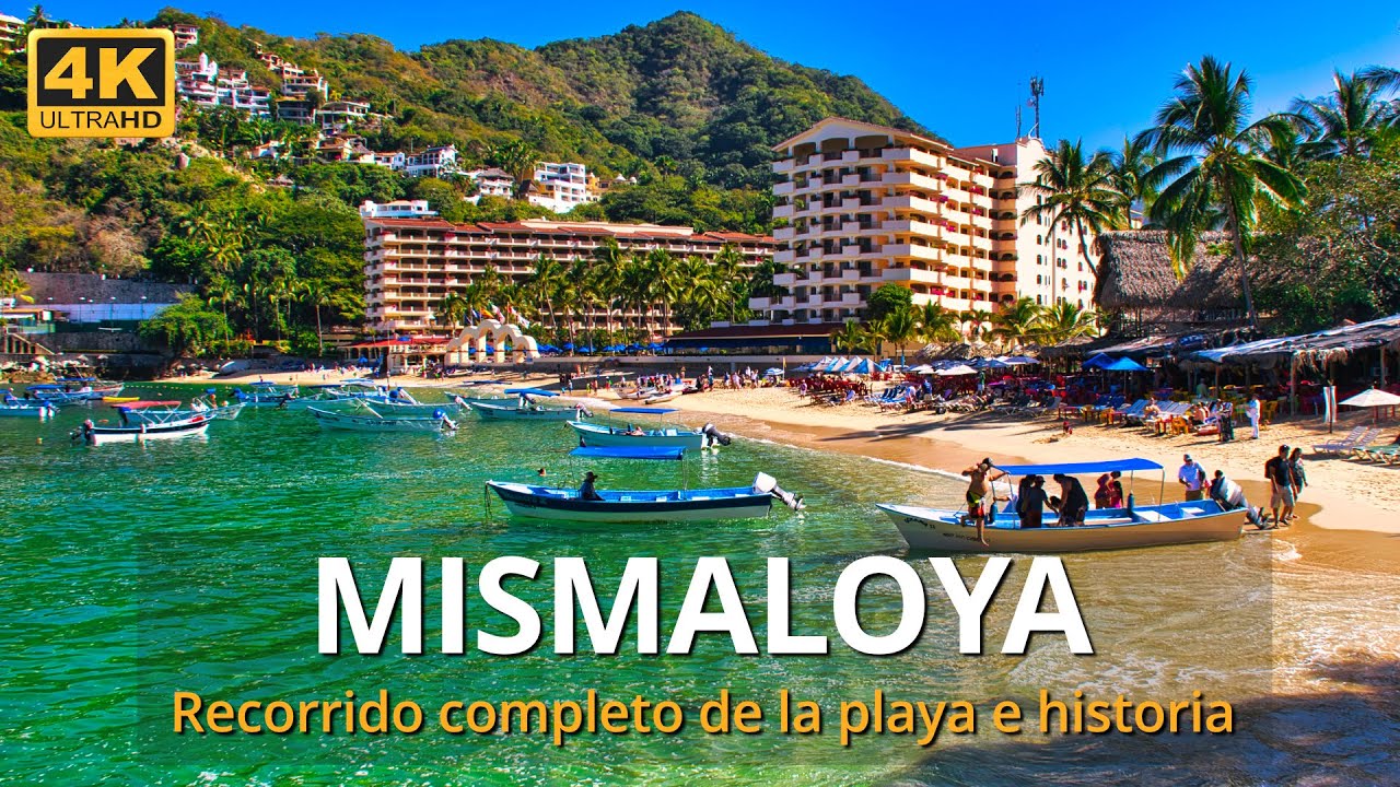Playa de Mismaloya Puerto Vallarta, recorrido completo 4K (14/12/21) y