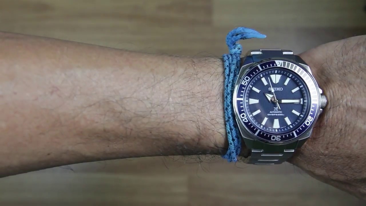 Seiko SRPB49K1 Samurai Automatic Divers Blue dial - UNBOXING - YouTube