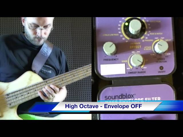Soundblox Bass Envelope Filter Demo [Funk Groove pedal TEST on-off
