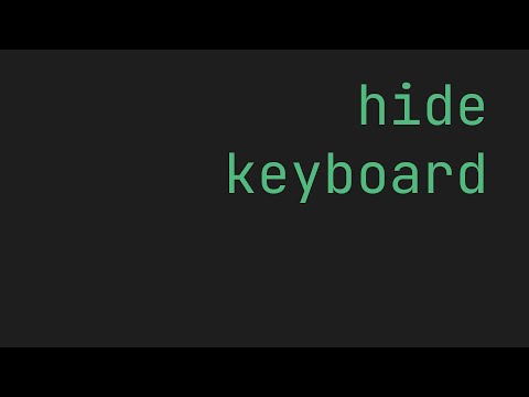 FLUTTER Hide keyboard