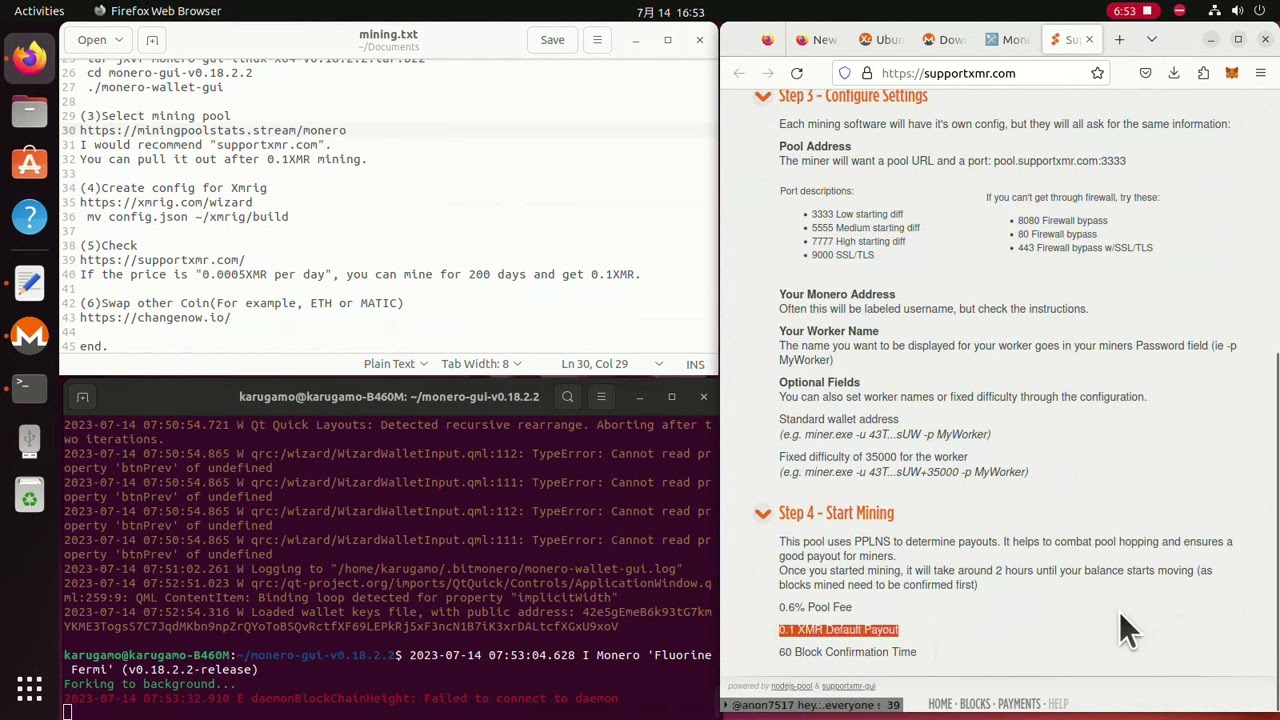 Web3:Anonymous CPU mining to acquire crypto assets. XMR with Xmrig on  ubuntu 22.04 *no sound