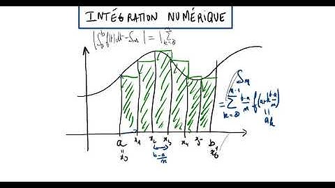 Intégrations numériques et sommes de Riemann