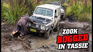 Budget Suzuki bogged in TASMANIA • Crazy 4WDing action