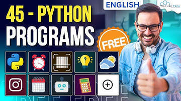 Top 45 PYTHON PROGRAMS For Beginners | Python Tutorial For Beginners - English
