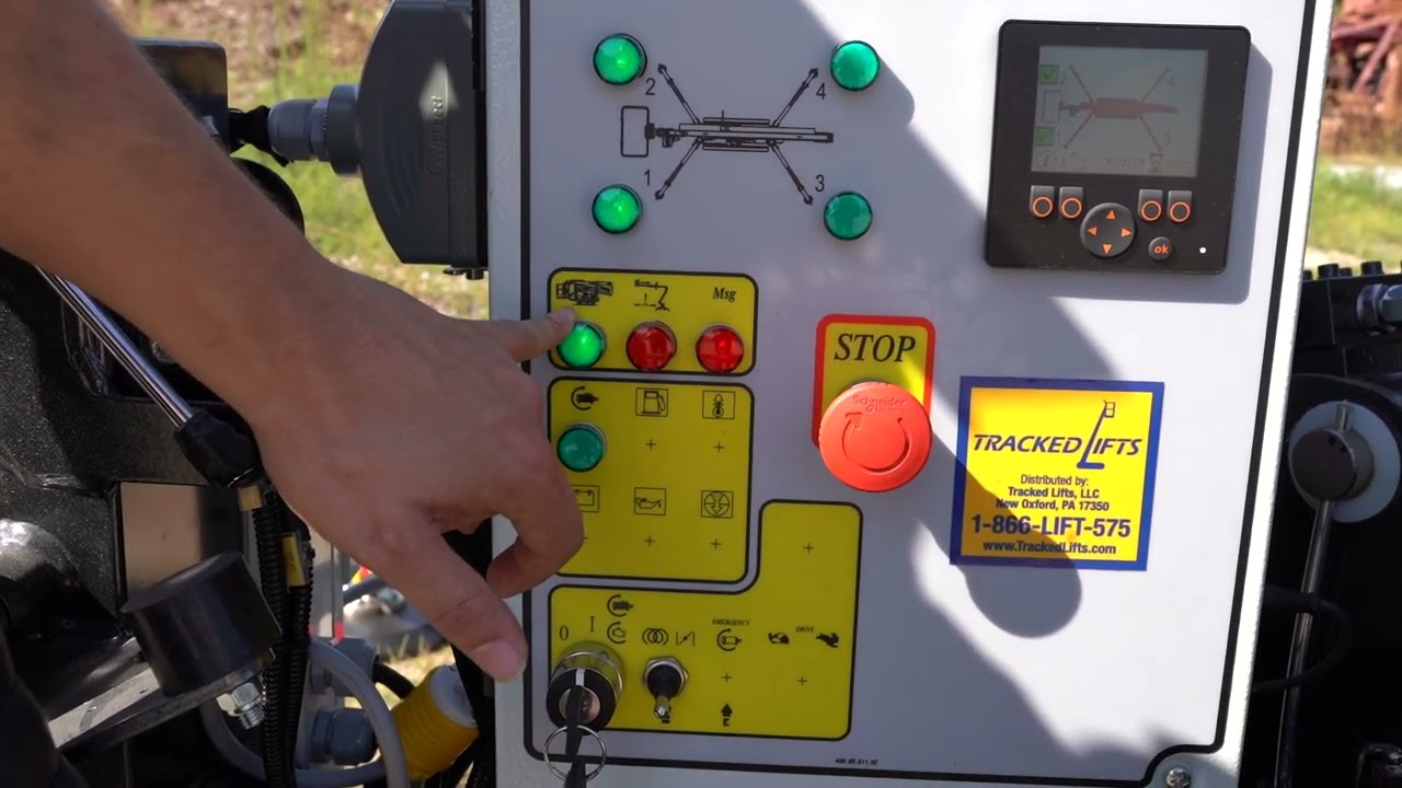 Platform Basket 18.90 Indicator Lights and Info Panel