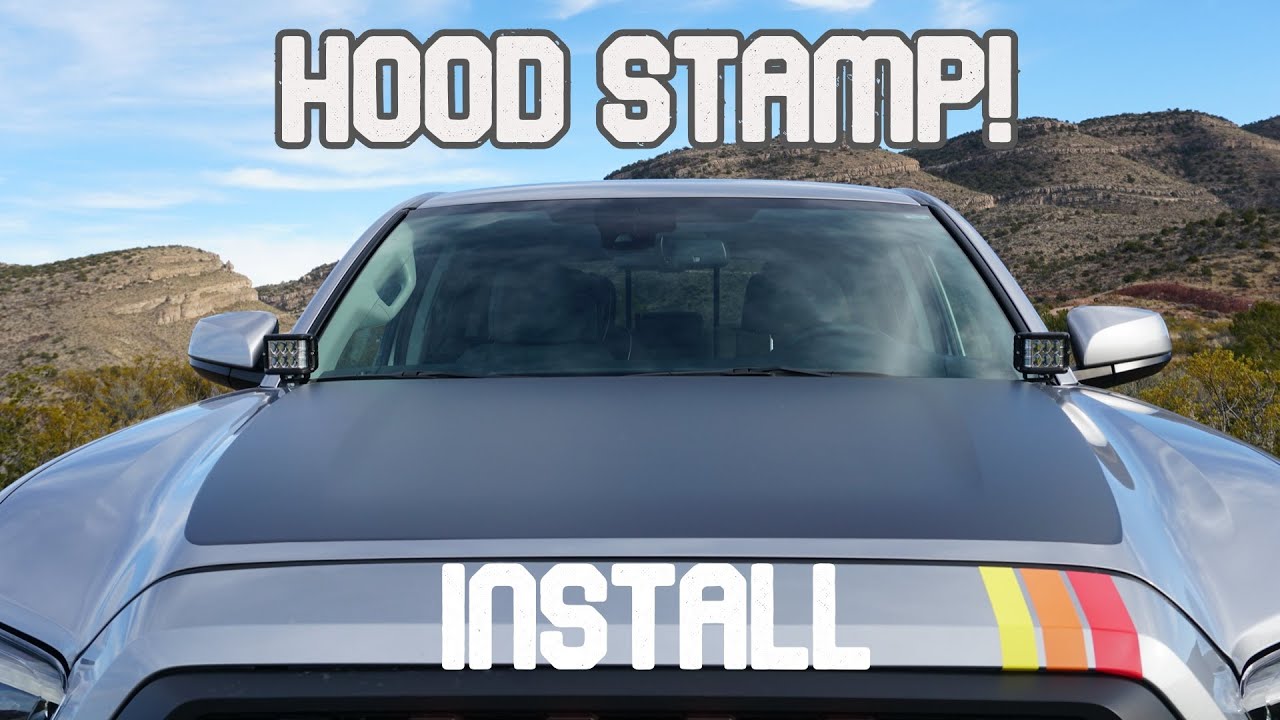 How To Vinyl Hood Wrap a [Hood Stamp] Rear Inlay YouTube