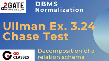 Ullman Exercise 3.24 | Chase Algorithm Example | DATABASE SYSTEMS | DBMS The Complete Book | 2nd Ed