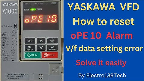 How to reset Yaskawa VFD OPE10 Alarm #vfd #yaskawa #ga500 #ga700 #h1000 #a1000 #t1000 #v1000 #alarm