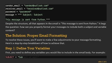 How to Add Subject and Variables When Sending Emails from Python Using SMTP