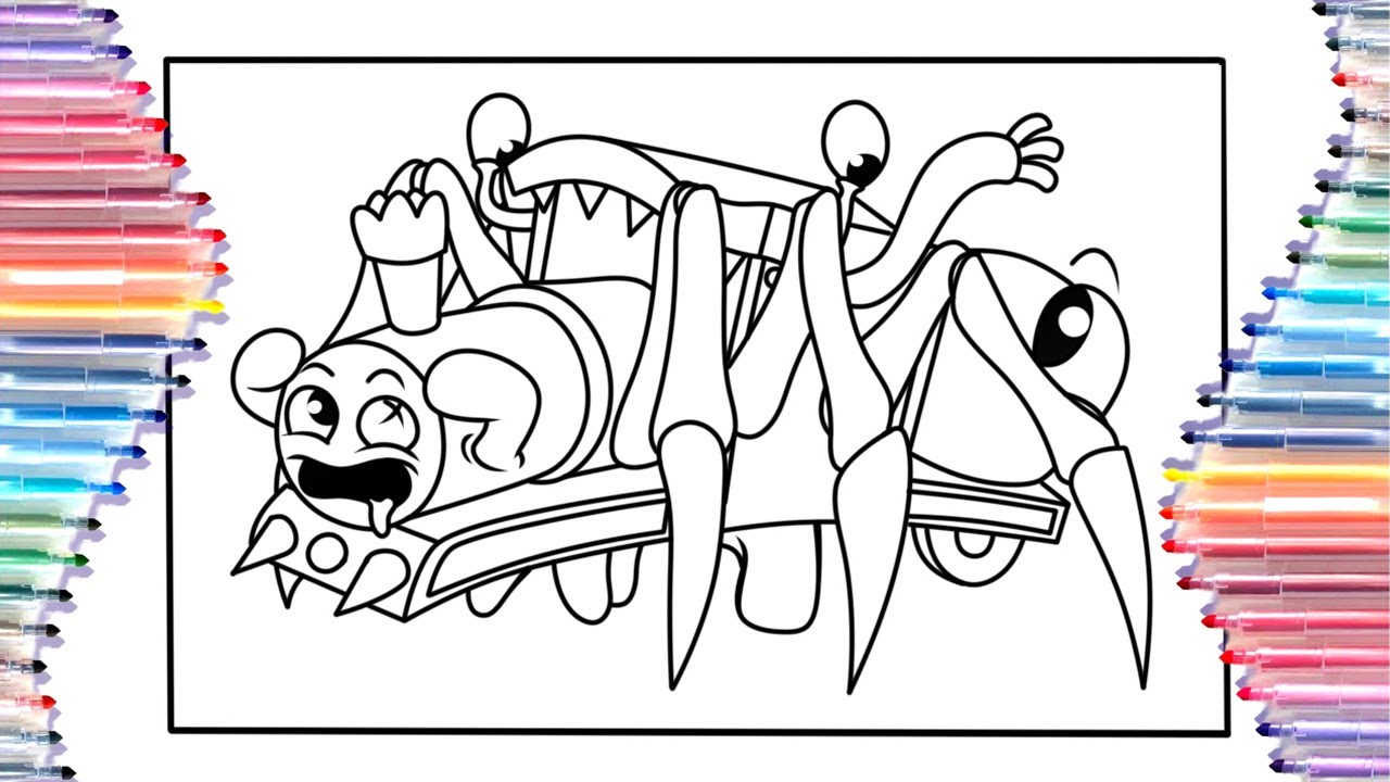 Choo-Choo Charles coloring pages