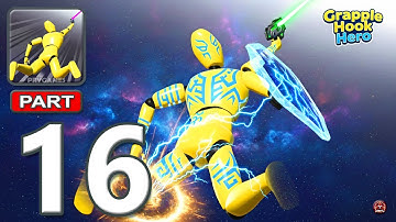 Grapple Hook Hero : Zip Action - Gameplay Walkthrough Part 16 - New Update (Android)
