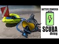 UNDERWATER TREASURE and catching WEIRD FOOD with BATTERY POWERED SCUBA!