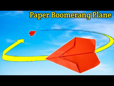 How to make paper boomerang , how to make paper plane , how to make paper plane which comes back