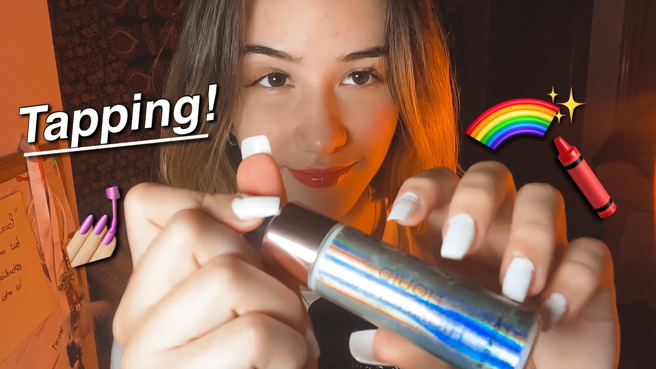 ASMR // Tapping con uñas largas en maquillaje 🌈✨💅🏼