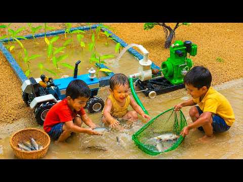 diy tractor mini diesel engine water pump science project@villaidea