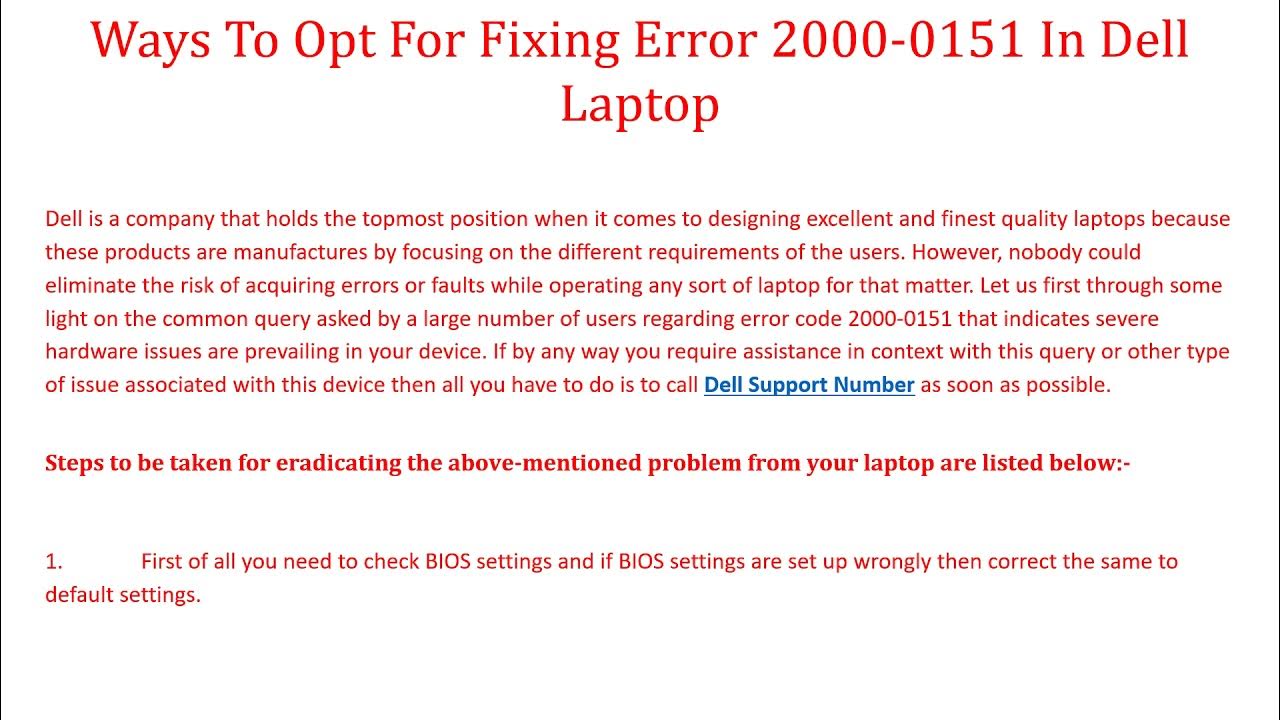 Erro Código 2000-0151 no Dell: O que é e Como Solucionar (2 casos) -  MiniTool