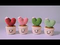 Crochet Heart Cactus Tutorial Chenda DIY
