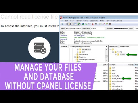 How to Manage your Files and Database without cPanel license?