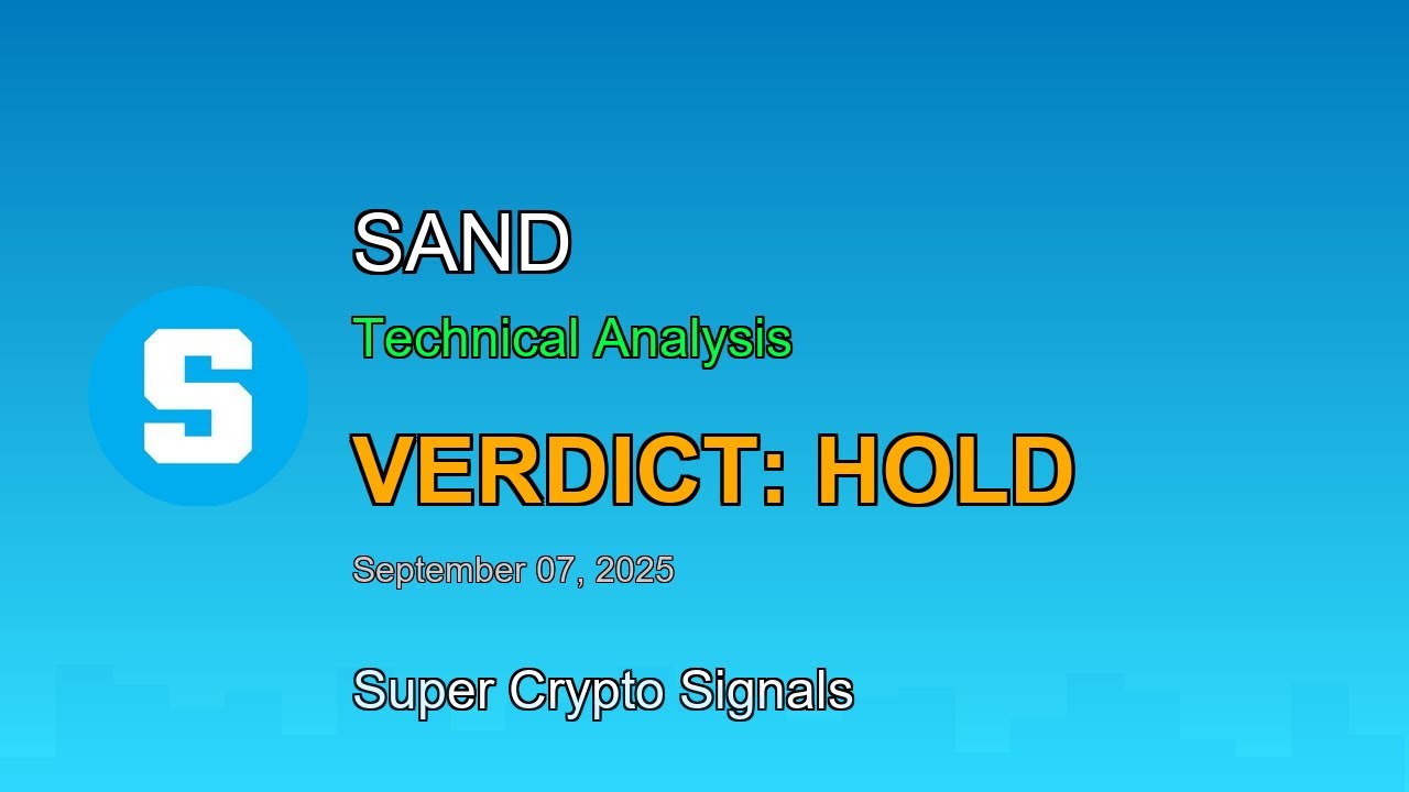 SAND (SANDUSDT) Signal | Buy or Sell | SAND Technical Analysis September 07, 2025