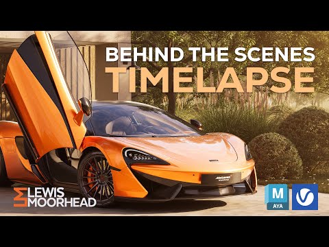 Behind the scenes Timelapse | Mclaren CGI Imagery | Automotive Study 1/4 #photoshop #maya #vray