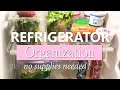 Refrigerator Organization Ideas & Tips - With NO EXTRA SUPPLIES needed! Living On My Own