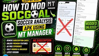 HOW TO MOD SOCGOAL SOCCER ANALYSIS APK USING MT MANAGER 🔥 Premium Unlocked | Step-by-Step Tutorial screenshot 3