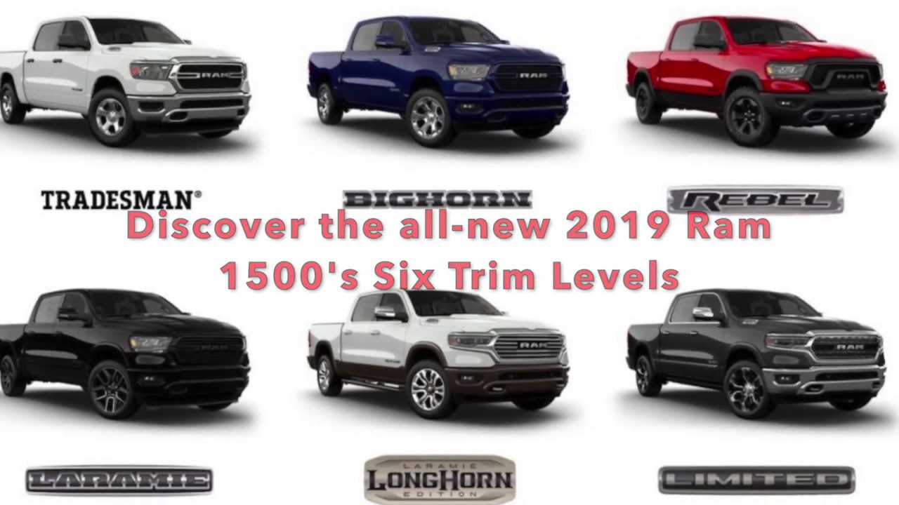 Discover the All-New 2019 Ram 1500's Six Trim Levels - YouTube
