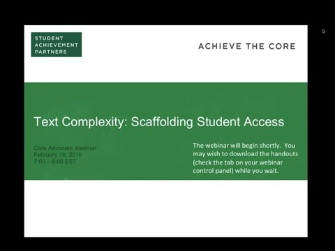 What is text complexity and why does it matter (Feb 2016 Webinar) - YouTube