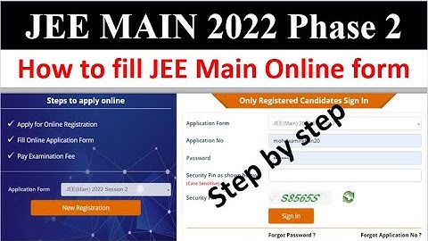 JEE(Main) 2022 Session 2 Application form kaise bhare//JEE(Main) 2022 Session2/JEE Main Online form