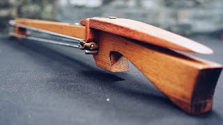 100% Handcrafted - Unique "DOUBLE SLING" Long Slingshot - Wooden DIY