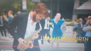 Liam Hemsworth And A Saxophone