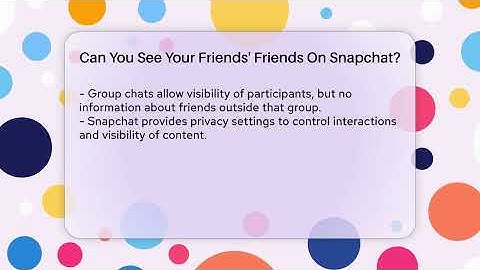 Can You See Your Friends