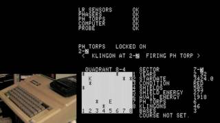 レトロゲーム１０／スタートレック：Star Trek　(1979, Apple II game) screenshot 2