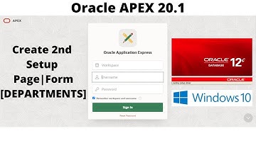 Oracle APEX 20.1 | Create Setup Page | Form | DEPARTMENTS 8K