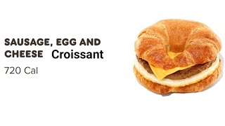 Dunkin Sausage Egg And Cheese Croissant Sandwich