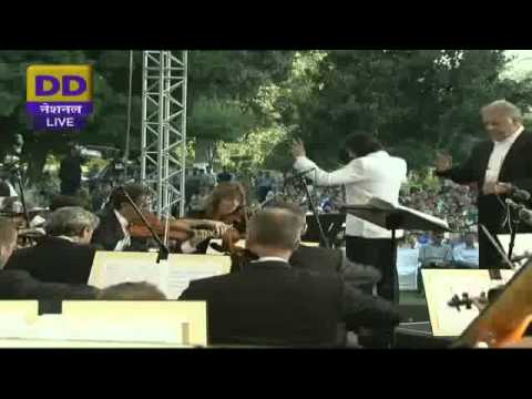 Kashmir Concert LIVE   Zubin Mehta and Abhay Sopori with German Orchestra