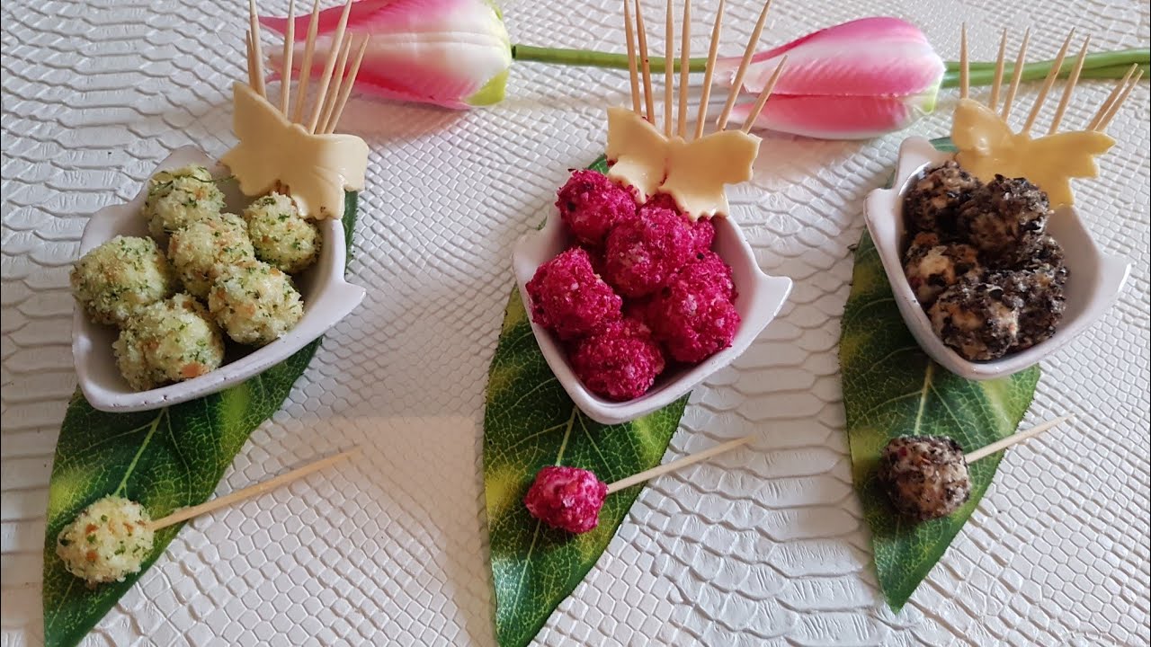 جدييد 💥كريات الجبن الرائعة👌 فكرة جديدة ومبتكرة لمحبي الاناقة والديكور في الاكل 😋😋