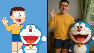**"When AI Turns Doraemon Into Real People 🤖➡️👤"**