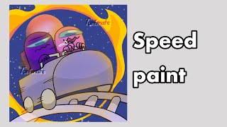 Draw with me |Purple and Pink|Among us rodamrix ship [IbisPaibt X Speedpaint ]#amongus #tanimate#art