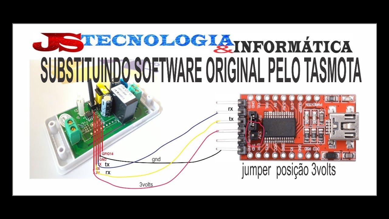 TROCA DO FIRMWARE ORIGINAL SONOFF BASIC R2 PARA TASMOTA # 14 PASSO A ...