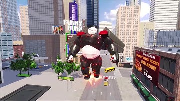 Flying Super Hero Panda Robot