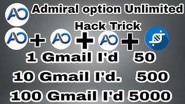 Admiral Option Unlimited Refer 50+50+50 Bypass Trick Fully Hack Trick