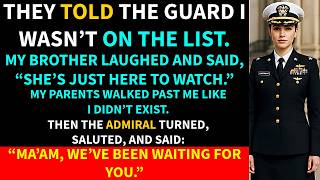 They Erased Me From My Brother’s Ceremony — Until His General Saluted Me ‘Admiral Cartwright’