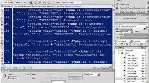 Creating a CMS with Dream weaver-4