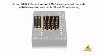 BEHRINGER PRO MIXER NOX606 Premium 6-Channel DJ Mixer with infinium \ BEHRINGER PRO MIXER NOX606 Premium 6-Channel DJ Mixer with infinium \